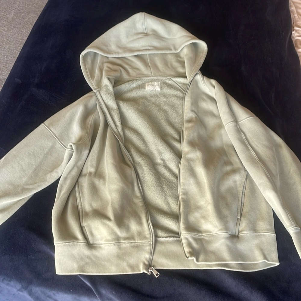 Abercrombie & Fitch Green Sunday Essential Fleece Hoodie